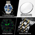 Montre Homme Luxe Squelette Automatique - POEDAGAR Bleu Édition 2026